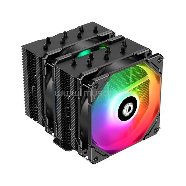 ID-COOLING SE-207-XT ARGB CPU Cooler (30.5 dB; max 115,87 m3/h; 4Pin csatlakozó, 7 db heatpipe, 2x12cm, PWM)