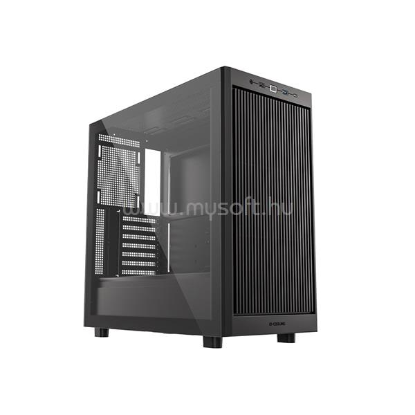 ID-COOLING Számítógépház - WARE 510 (ablakos, venti nélkül, ATX, USB3.0, 1xUSB-C, 1xUSB2.0, fekete)