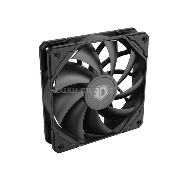 ID-COOLING TF-12025-PRO-BLACK 12cm ház hűtő ventilátor (35.2dB, max. 140,16 m3/h, 4pin, PWM, 12cm)