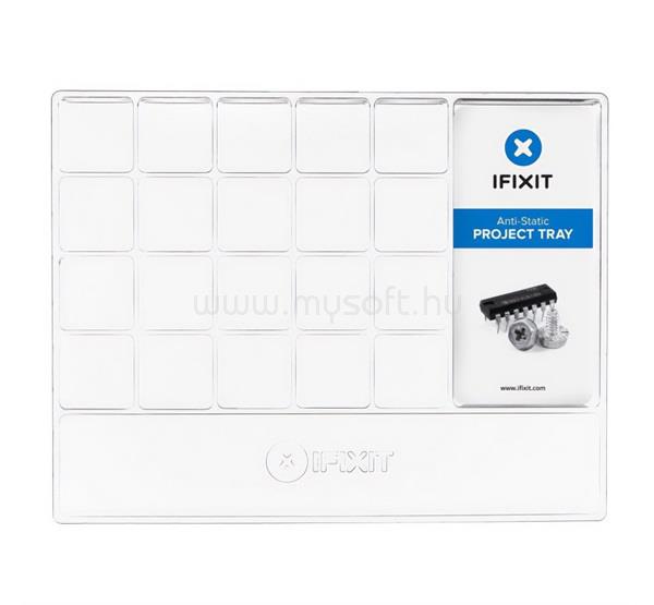IFIXIT IFIXIT alkatrész tároló tálca antisztatikus műanyag, 20 rekesz, ÁTLÁTSZÓ