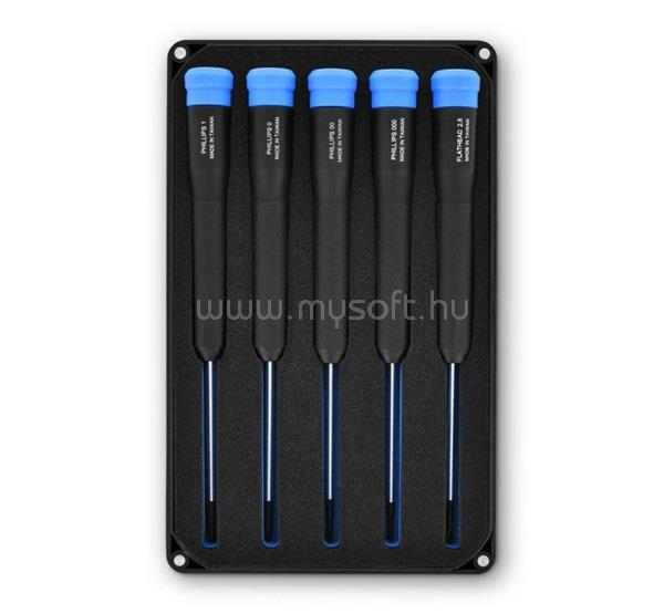 IFIXIT IFIXIT MARLIN precíziós csavarhúzó készlet 5db Phillips #000 / #00 / #0 / #1 / lapos 2.5 mm FEKETE