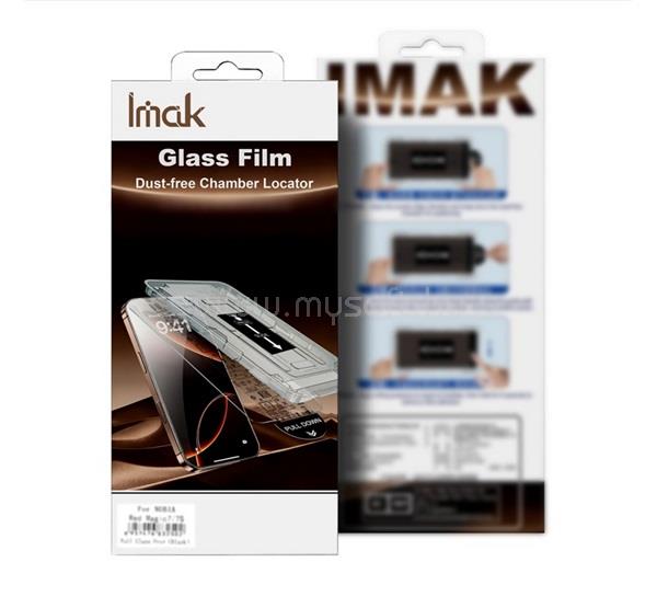 IMAK Samsung A54 5G IMAK H képernyővédő üveg 2.5D, 9H + segédkeret, ÁTLÁTSZÓ