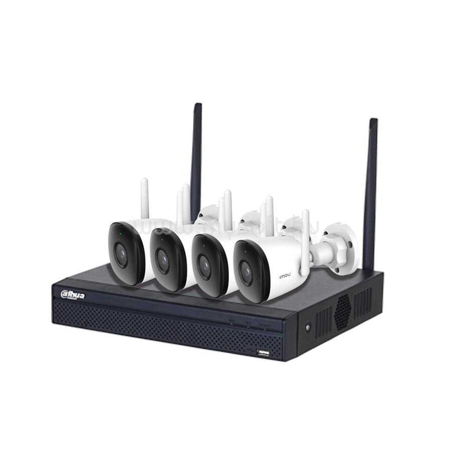 IMOU (BY DAHUA) NVR1104/F22 kit Imou IP wifi csőkamera szett (4x 2MP-2,8mm, H265, mikr., IR30m; 1x NVR 4csat, 1TB HDD)