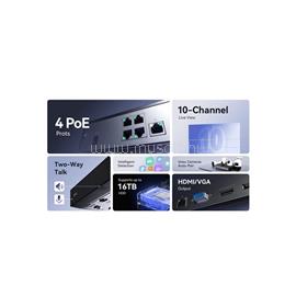 IMOU NVR rögzítő - NVR-N110P4-8A0E-P (10 csatorna, 4port PoE; H265, HDMI, VGA, USB, 1x Sata (16TB), Onvif; Hangsz; Mikr) NVR-N110P4-8A0E-P small