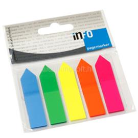 INFO NOTES Jelölőcímke 12x44mm, 5x25lap, nyíl, műanyag Info Notes INFO_NOTES_300344 small