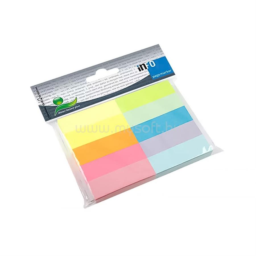 INFO NOTES Jelölőcímke 15x50mm, 10x100lap, papír, brilant mix vegyes színek