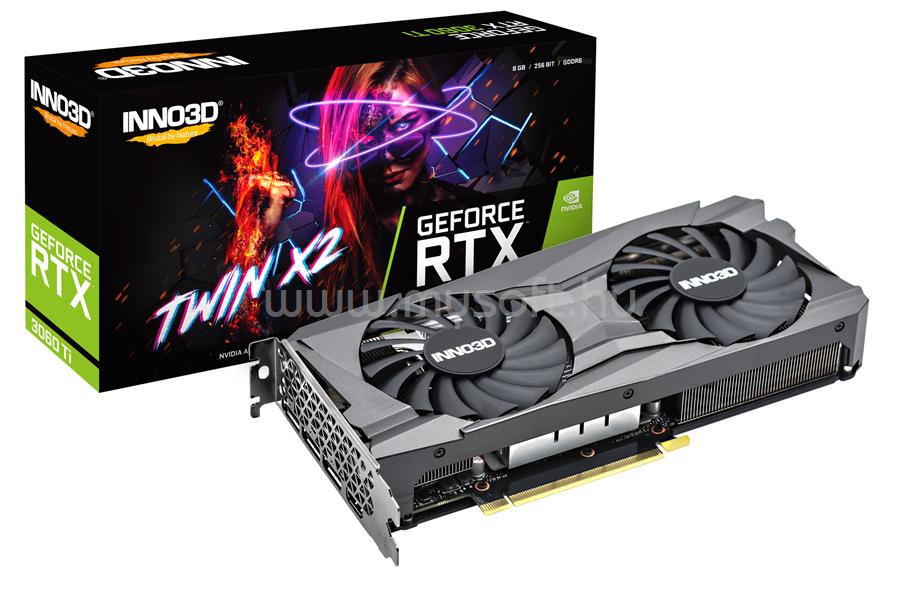 INNO3D Videokártya nVidia GeForce RTX 3060 Ti TWIN X2 8GB GDDR6 (LHR)