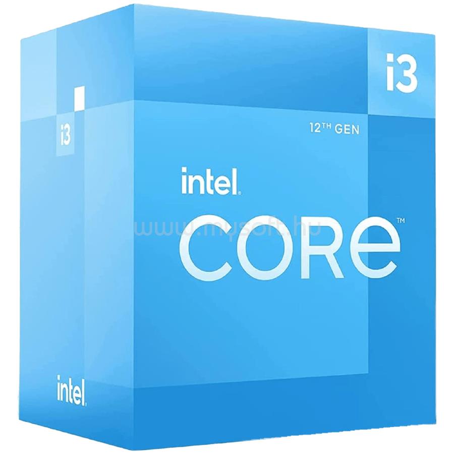 INTEL Core i3-13100F (4 Cores, 12M Cache, 3.40 up to 4.50 GHz, FCLGA1700) Dobozos, hűtéssel, nincs VGA