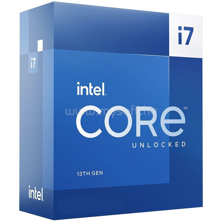 INTEL Core i7-13700F (16 Cores, 30M Cache, 1.50 up to 5.20 GHz, FCLGA1700) Dobozos, hűtéssel, nincs VGA