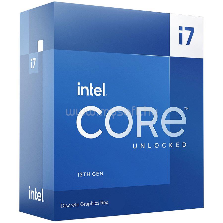 INTEL Core i7-13700K (16 Cores, 30M Cache, 2.50 up to 5.40 GHz, FCLGA1700) Dobozos, hűtés nélkül