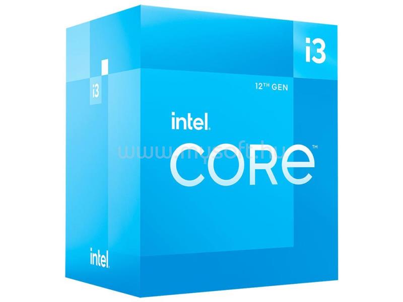 INTEL Core i3-12100 (4 Cores, 12M Cache, 3.30 up to 4.30 GHz, FCLGA1700) Dobozos, hűtéssel
