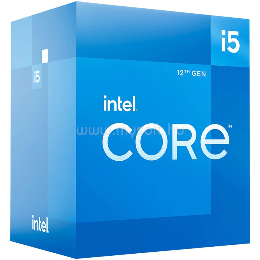 INTEL Core i5-12500 (6 Cores, 18M Cache, 3.00 up to 4.60 GHz, FCLGA1700) Dobozos, hűtéssel