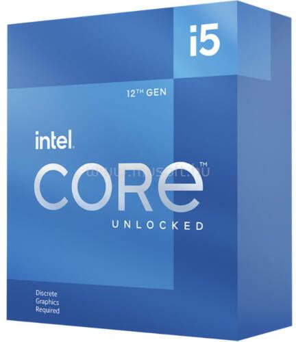 INTEL Core i5-12600KF (10 Cores, 20M Cache, 2.80 up to 4.90 GHz, FCLGA1700) Dobozos, hűtés nélkül, nincs VGA