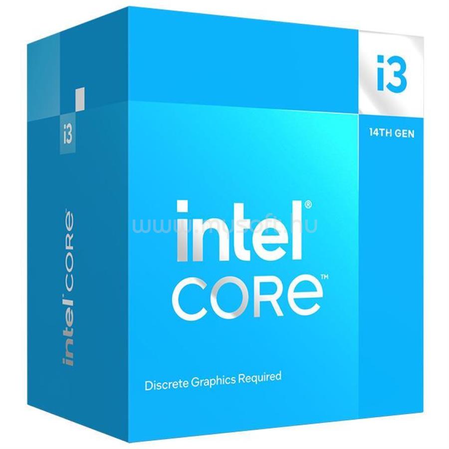 INTEL Core i3-14100 (4 Cores, 12M Cache, 3.5 up to 4.70 GHz, FCLGA1700) Dobozos, hűtéssel