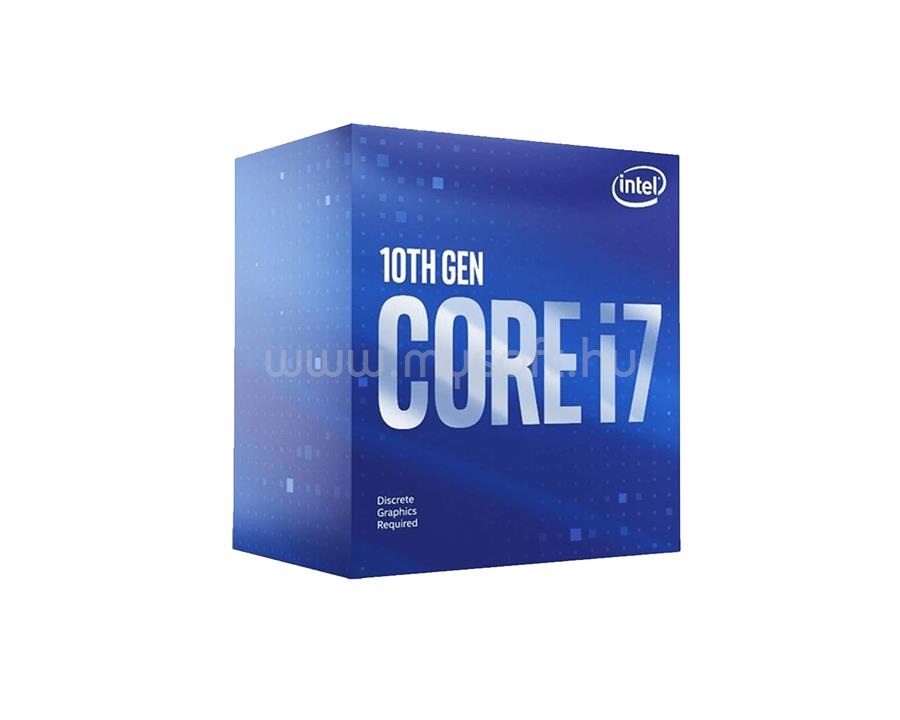 INTEL Core i7-10700F (8 Cores, 16M Cache, 2.90 up to 4.80 GHz, FCLGA1200) Dobozos, hűtéssel, nincs VGA