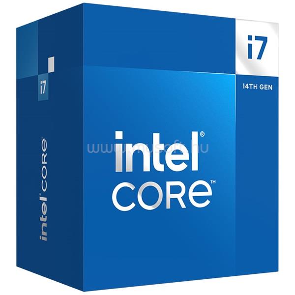 INTEL Core i7-14700F (20 Cores, 33M Cache, 1.5 up to 5.40 GHz, FCLGA1700) Dobozos, hűtéssel, nincs VGA