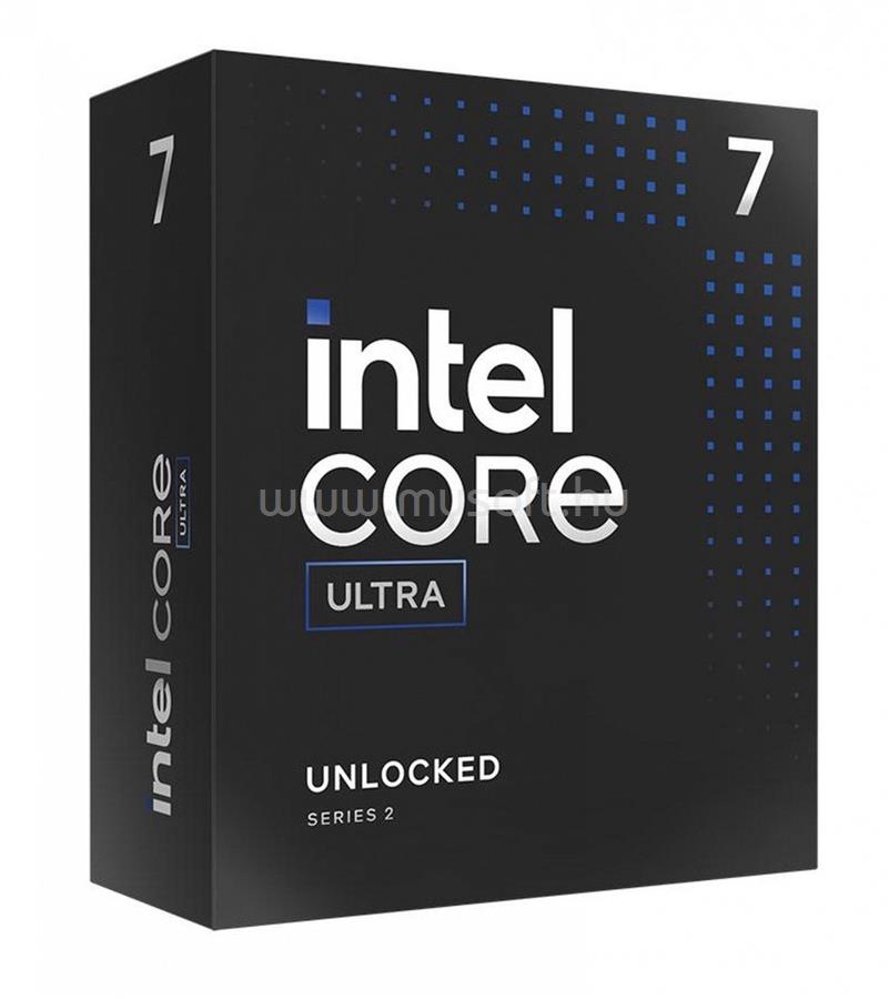 INTEL Core Ultra 7 265K (20 Cores, 30M Cache, 3.3 up to 5.50 GHz, FCLGA1851) Dobozos, hűtés nélkül