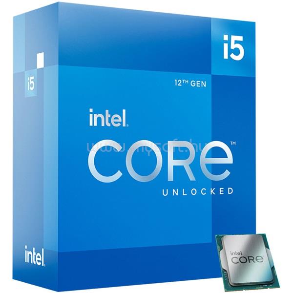 INTEL Core i5-12600K (10 Cores, 20M Cache, 2.80 up to 4.90 GHz, FCLGA1700) Dobozos, hűtés nélkül