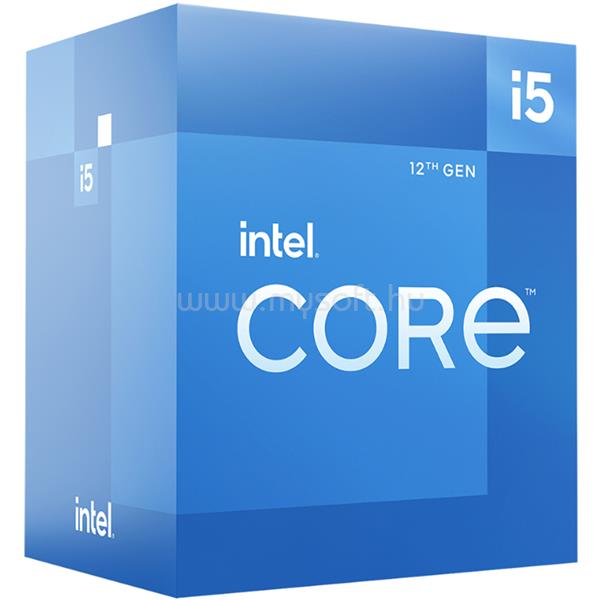 INTEL Core i5-12600 (6 Cores, 18M Cache, 3.30 up to 4.80 GHz, FCLGA1700) Dobozos, hűtéssel