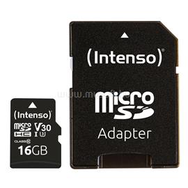 INTENSO 16GB MicroSDXC UHS-I Professional Class 10 U3 V30 + adapterrel INTENSO_3433470 small