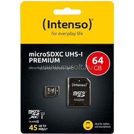INTENSO 64GB MicroSDXC Class 10 UHS-I Premium + Adapter INTENSO_3423490 small