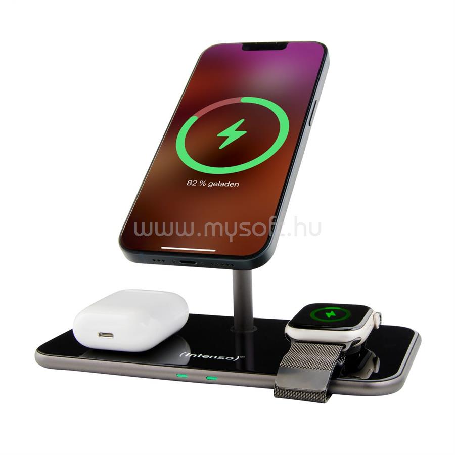 INTENSO MB13 3in1 Magnetic Wireless Charger Black