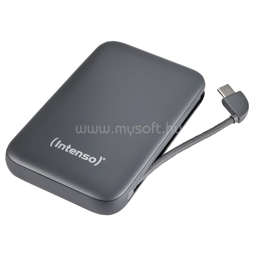 INTENSO S10000 10000mAh + Integriertes USB-C PowerBank Grey