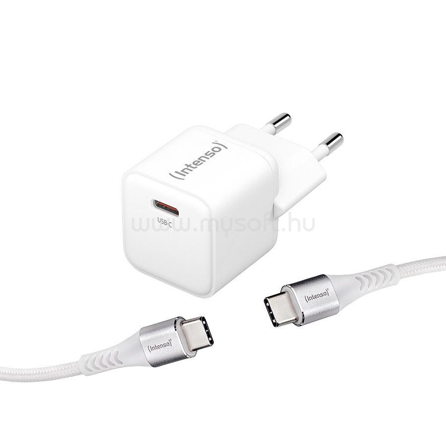 INTENSO W30C GaN adapter + C315C cable 1,5m White