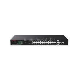 IP-COM G1128P-24-250W Switch PoE (24x1Gbps; 2x1Gbps uplink; 2x SFP; 24 af/at PoE+ port; 230W, Rackbe szerelhető) IP-COM_G1128P-24-250W small