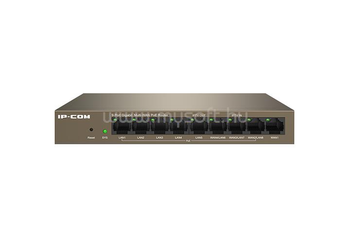 IP-COM M20-8G-PoE router (9x 1Gbps; 8x at/af PoE+; 95W; ProFi Cloud)