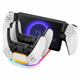 IPEGA PG-P5P03 - 3 in 1 töltőállomás PlayStation Portal &amp; PS5 Dualsense kontrollerekhez RGB PG-P5P03 small