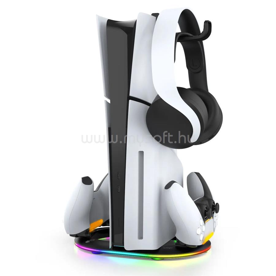 IPEGA PG-P5S045H - vertikális Playstation 5 Slim RGB töltőállvány