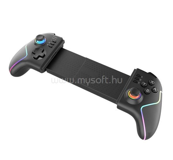 IPEGA vezeték nélküli kontroller RGB, Nintendo Switch/Nintendo Switch 2 kompatibilis, FEKETE