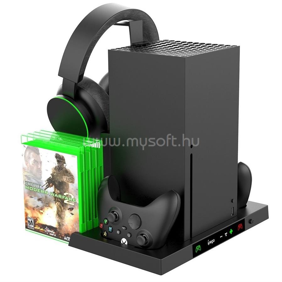 IPEGA Pega XBX023 Többfunkciós Xbox Series X töltőállvány hűtéssel