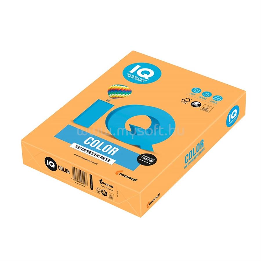 IQ Másolópapír, színes, A3, 80g. 500ív/csomag, neon narancs