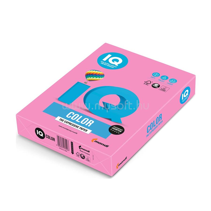 IQ Másolópapír, színes, A3, 80g. 500ív/csomag, neon rózsa
