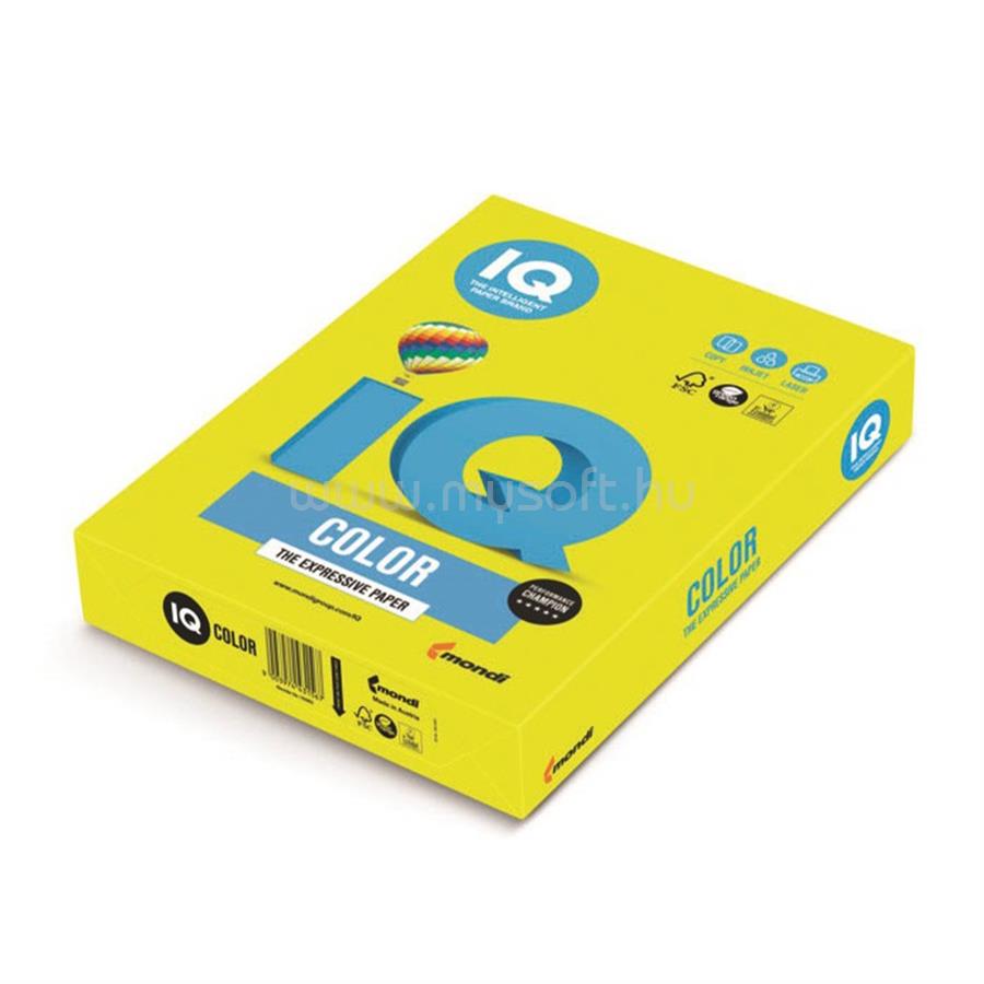 IQ Másolópapír, színes, A3, 80g. 500ív/csomag, neon sárga