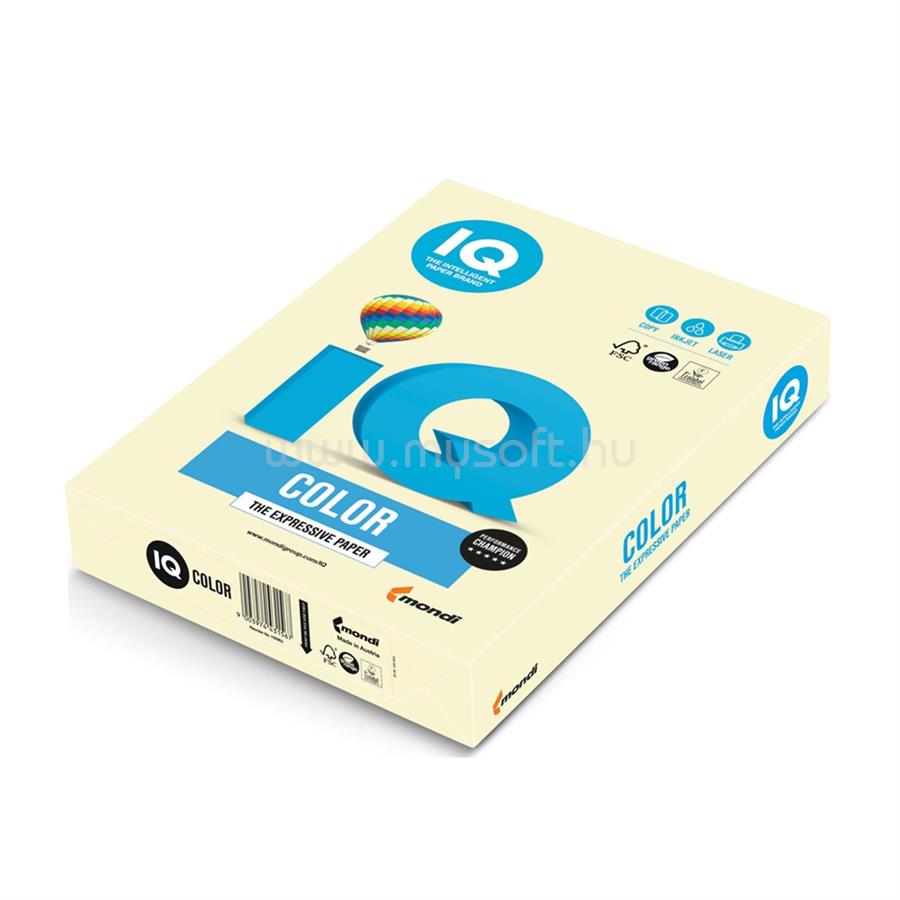IQ Másolópapír, színes, A3, 80g. BE66 500ív/csomag, pasztell vanília