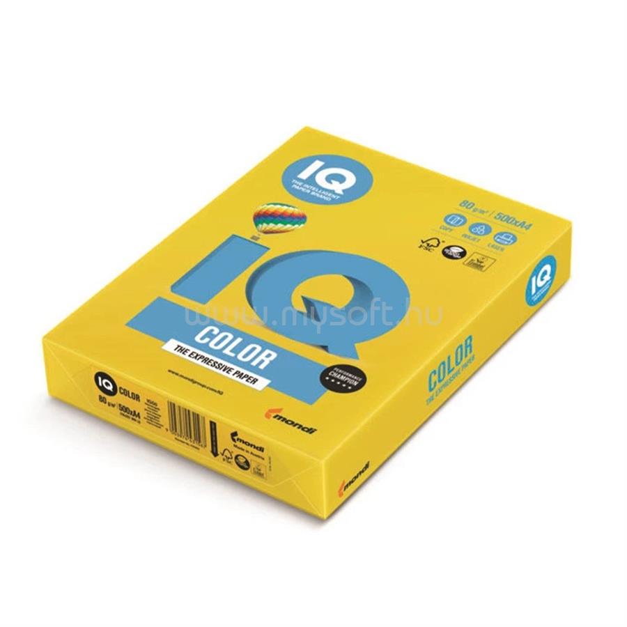 IQ Másolópapír, színes, A3, 80g. CY39 500ív/csomag, intenzív kanárisárga
