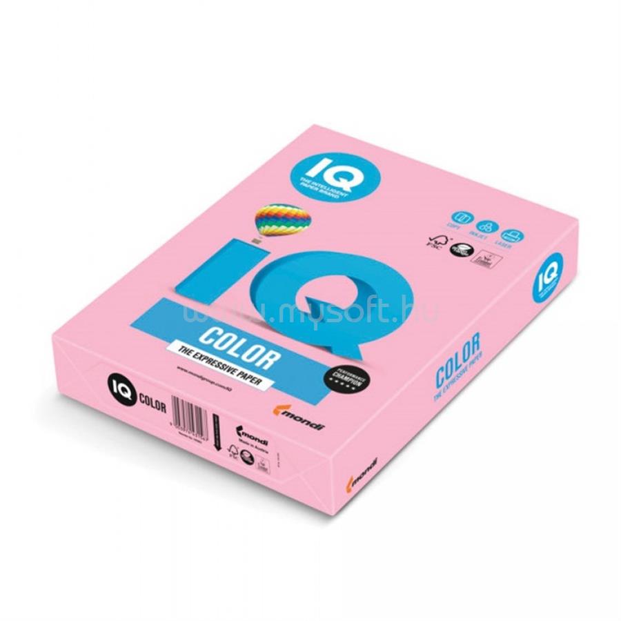 IQ Másolópapír, színes, A3, 80g. OPI74 500ív/csomag, pasztell flamingo rózsaszín pink