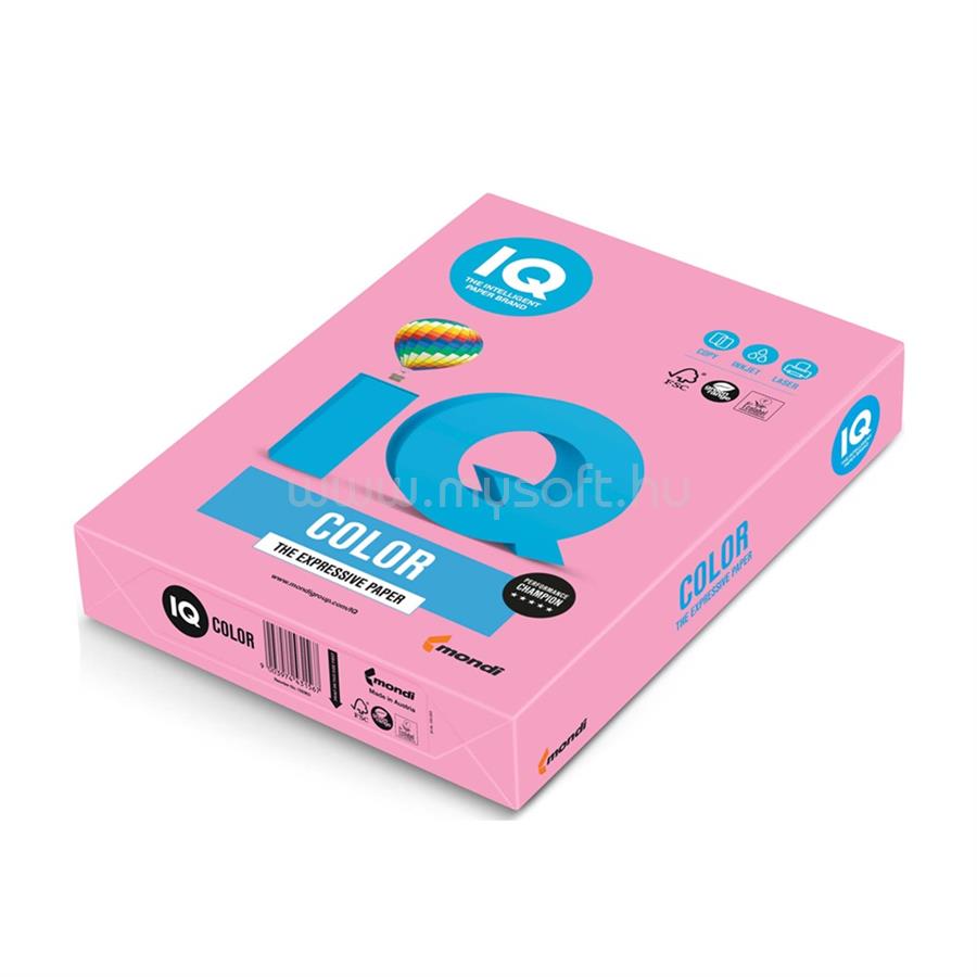 IQ Másolópapír, színes, A3, 80g. PI25 500ív/csomag, pasztell rózsa