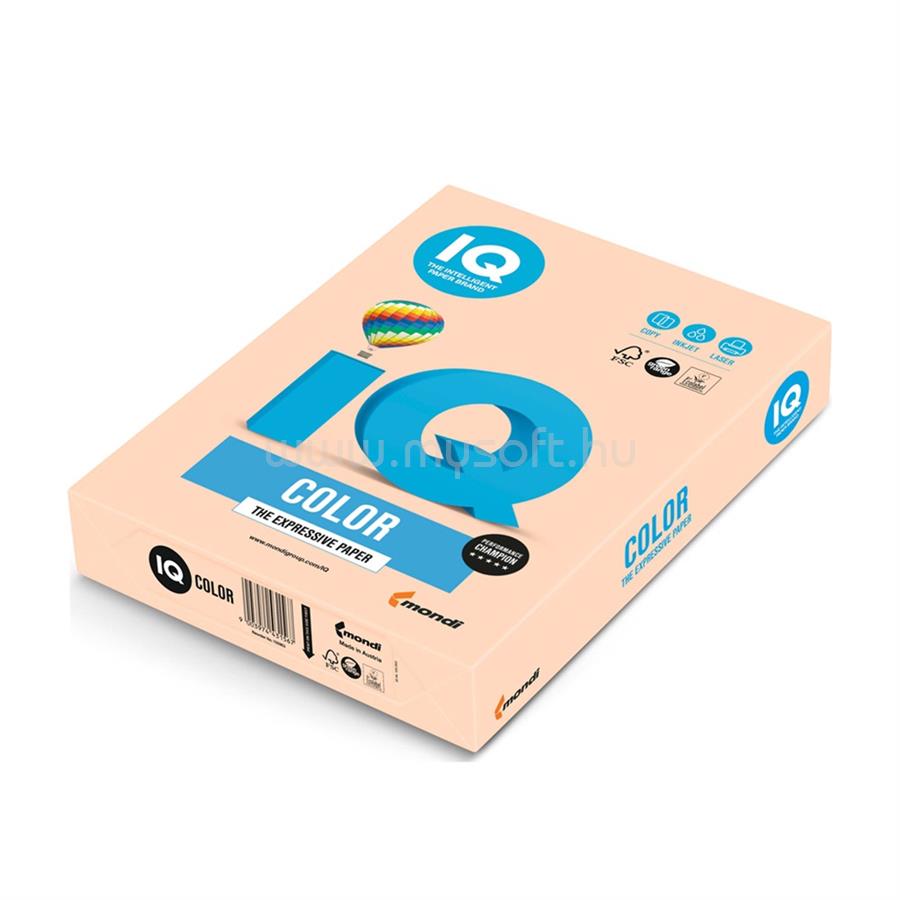 IQ Másolópapír, színes, A3, 80g. SA24 500ív/csomag, pasztell lazac