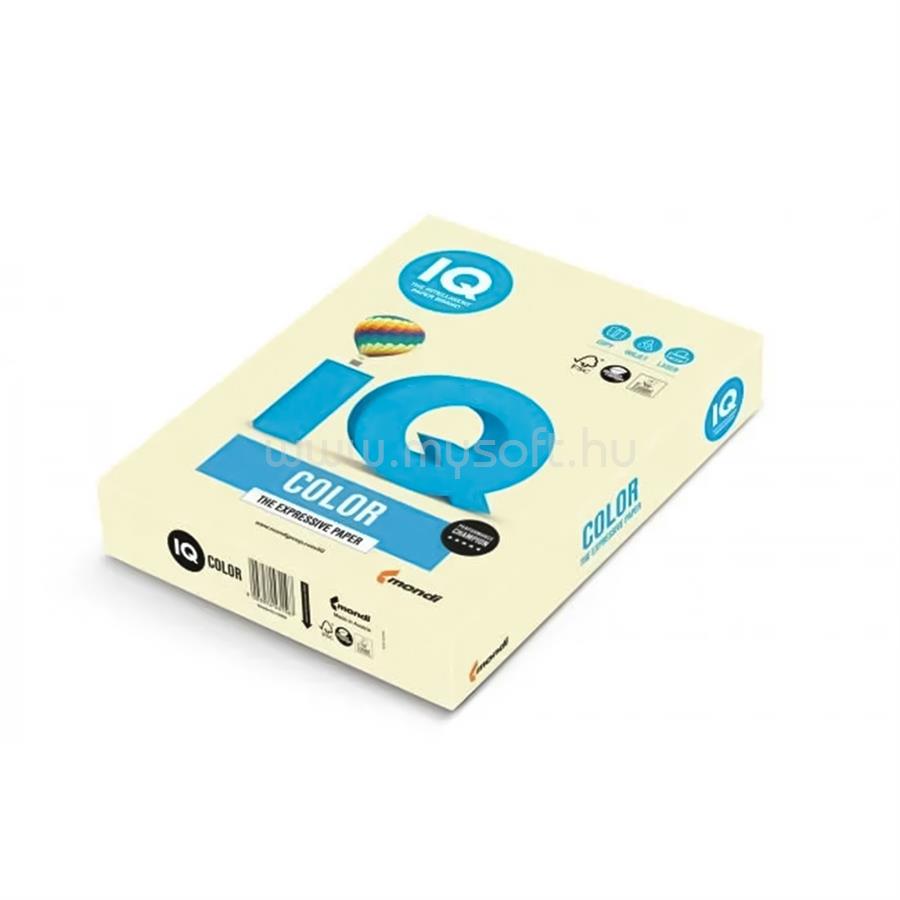 IQ Másolópapír, színes, A4, 160g. BE66 250ív/csomag, pasztell vanília