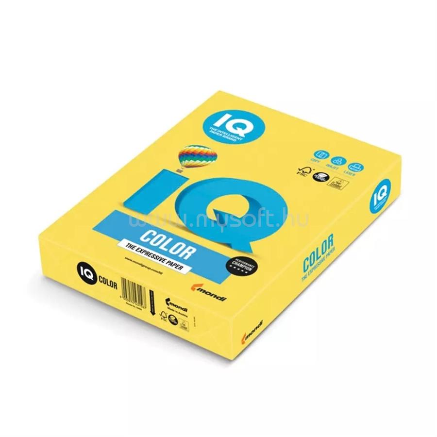 IQ Másolópapír, színes, A4, 160g. Color CY39 250ív/csomag, kanárisárga