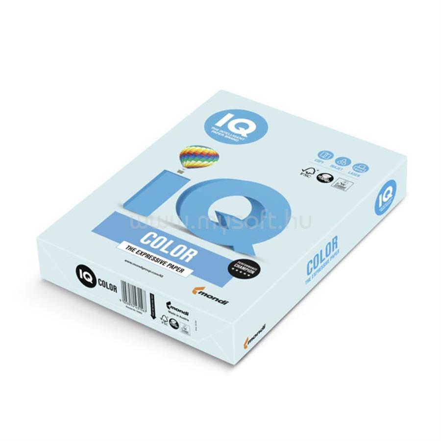 IQ Másolópapír, színes, A4, 80g. BL29 500ív/csomag, pasztell kék