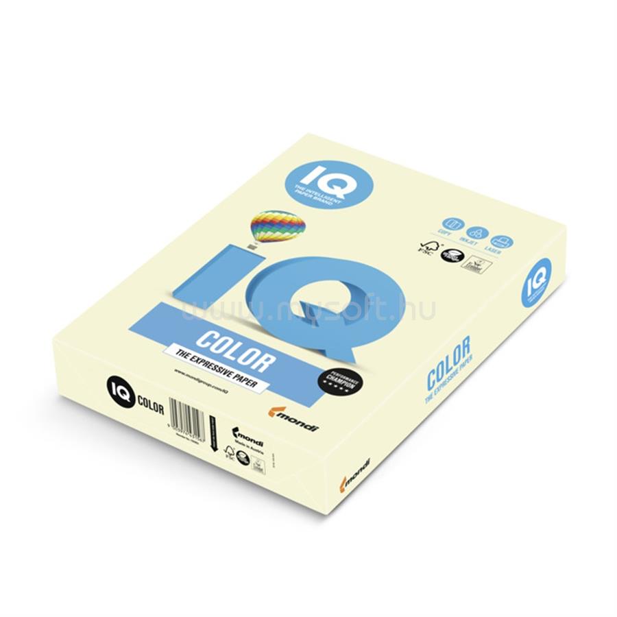 IQ Másolópapír, színes, A4, 80g. CR20 500ív/csomag, pasztell krém