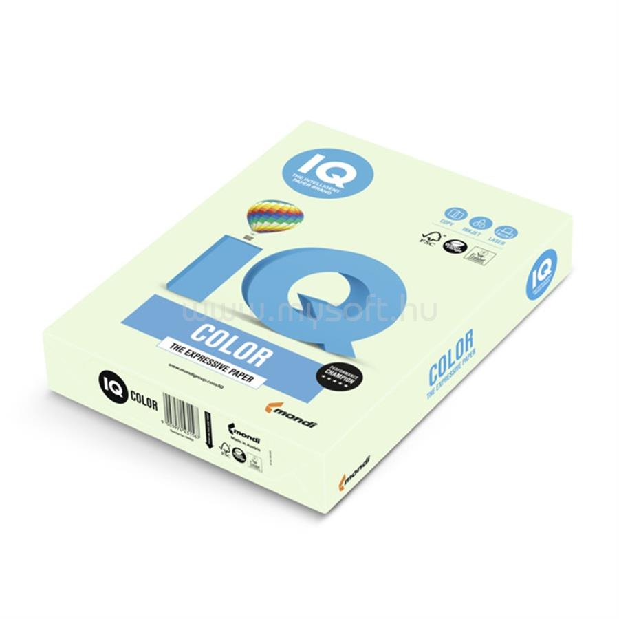IQ Másolópapír, színes, A4, 80g. GN27 500ív/csomag, pasztell zöld