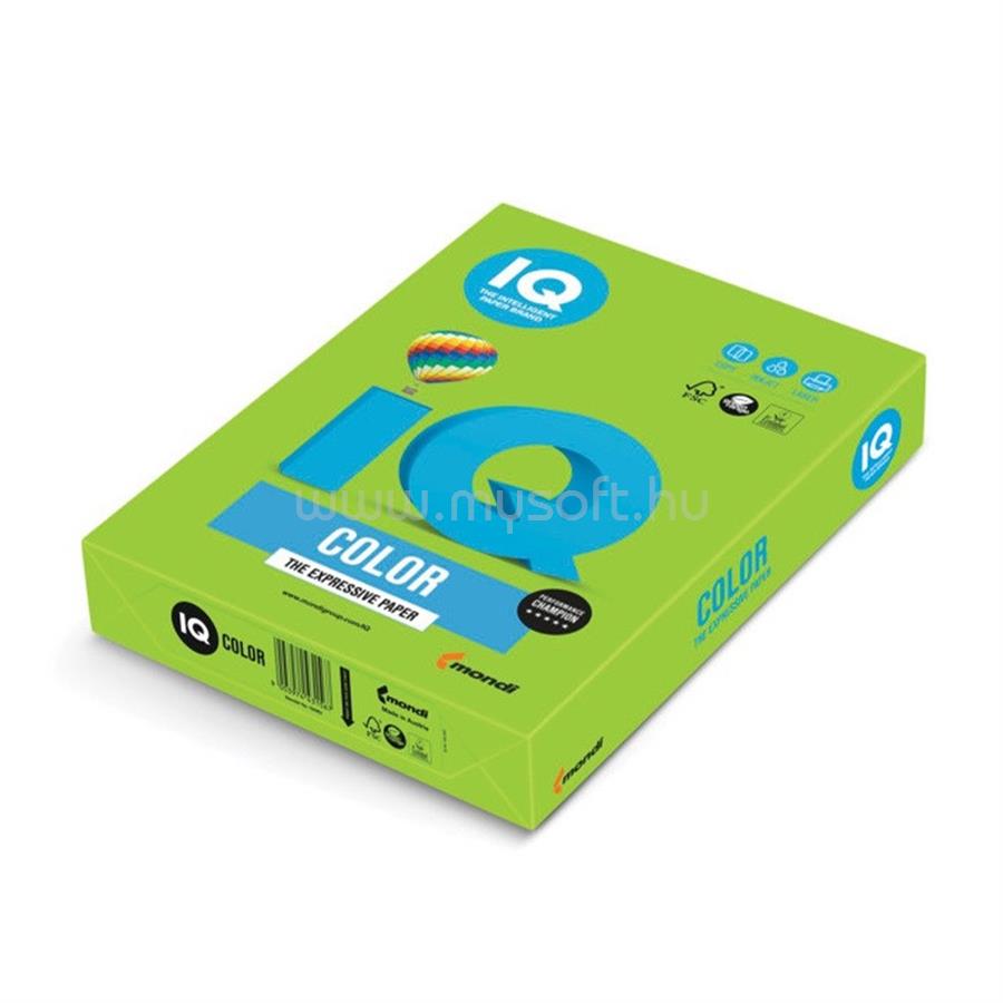 IQ Másolópapír, színes, A4, 80g. MA42 500ív/csomag, intenzív tavaszi zöld