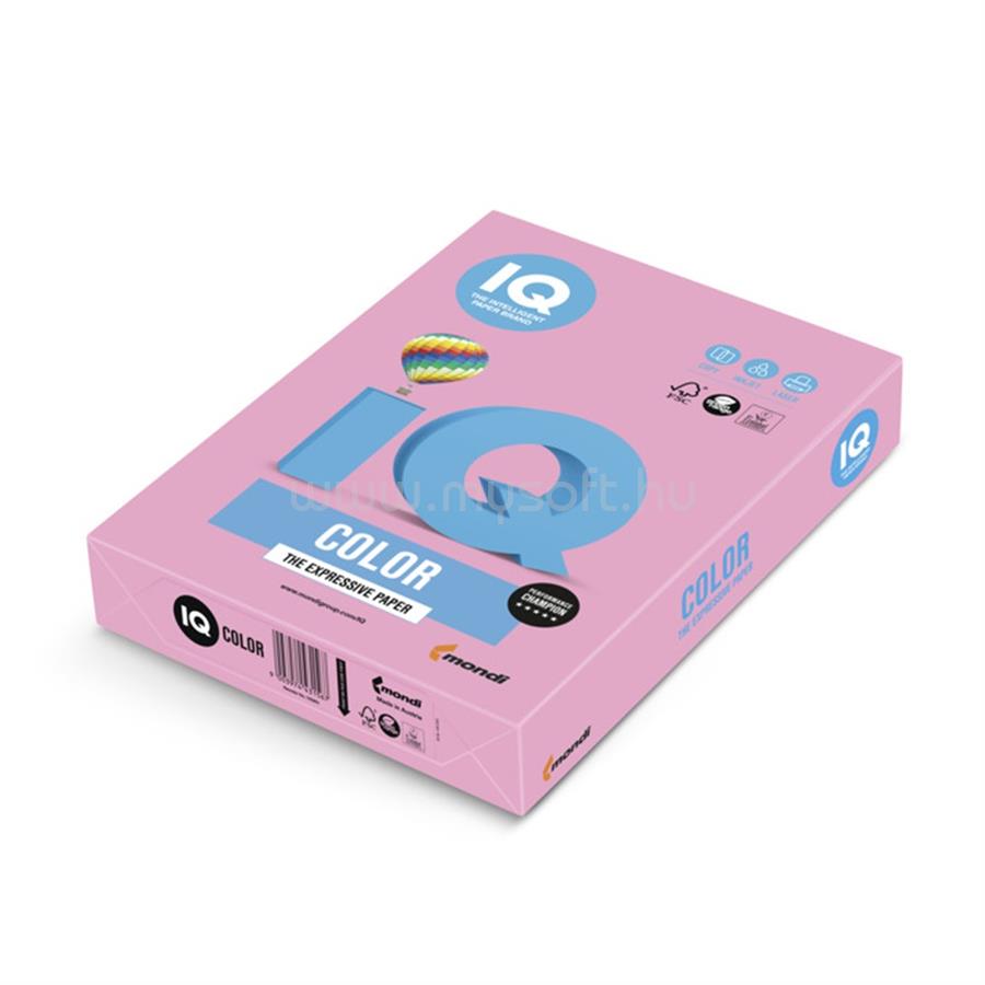 IQ Másolópapír, színes, A4, 80g. PI25 500ív/csomag, pasztell pink