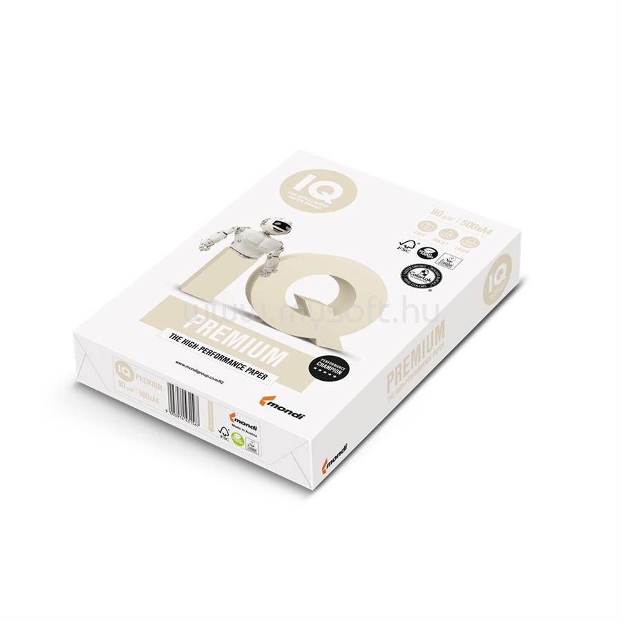 IQ Másolópapír A4, 90g, Premium 500ív/csomag,